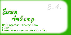 emma amberg business card